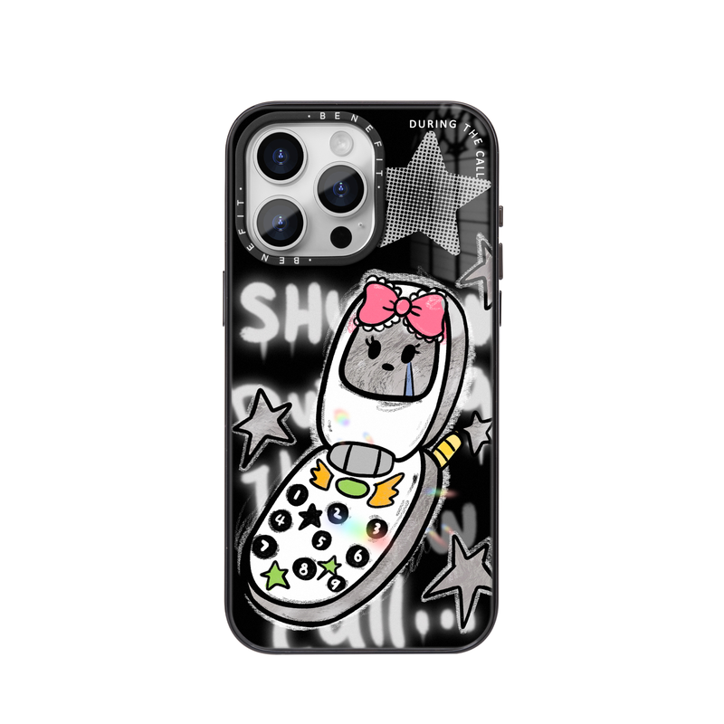 benefit复古涂鸦翻盖手机17适用于iphone16promax苹果15PRO晶盾磁吸手机壳13新款14套12冰川纹防摔彩色边框