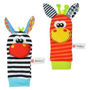 新生婴儿玩具手腕摇铃宝宝手摇铃手表带袜子带摇铃响纸毛绒玩具01