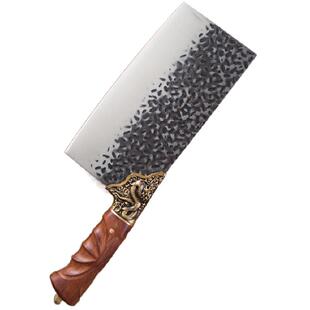 龙泉家用菜刀套装锋利厨师专用斩切两用切片刀手工锻打高硬度刀具