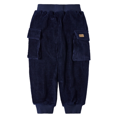 歌瑞家男童卫裤冬装新款男孩加绒裤子中小童长裤工装裤百搭乐友