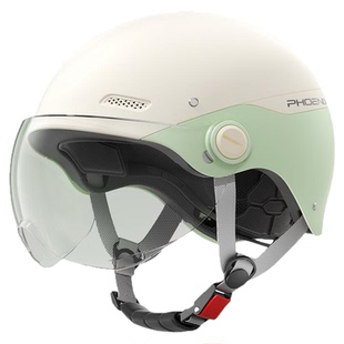 凤凰3C认证电动车头盔女不压头发四季通用2025新款冬季保暖安全帽