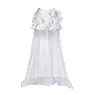 血液供给原创◆海妖的呼唤 人鱼礼服海岛度假钉珠短款拖尾半身裙