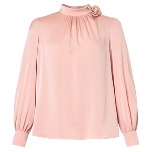 【桑蚕丝】La Koradior拉珂蒂商场同款2025花边领通勤上衣小衫女