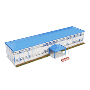 工地活动板房工人宿舍住人K式T式临建简易房防火岩棉保温彩钢板房