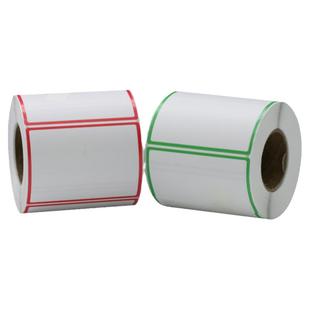 彩色边框三防热敏标签纸打印纸贴纸60X40*30条码机奶茶杯防水超市秤纸商品标价签手写不干胶合格证蓝红色印刷