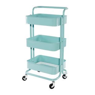 小推车置物架厨房蔬菜架子落地多层移动收纳架储物厨房家用品大全