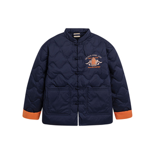 redcopper童装男童女童2025新款儿童冬季年服新中式盘扣轻羽绒服