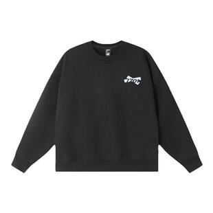 1701原创加绒印刷男女同款纯色简约风卫衣