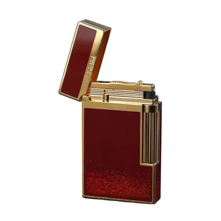 朗声都柏特钢音打火机创意火石纯黄铜法国潮个性高档气体送老公