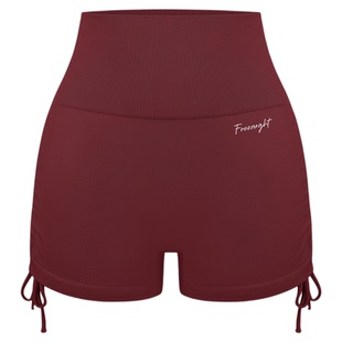 FRESOUGHT黑寡妇系列健身运动短裤跑步欧美蜜桃速干三分瑜伽裤女