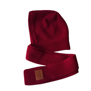 100%纯羊毛帽子女冬韩国博主同款时髦巴拉克拉法帽针织帽围巾一体