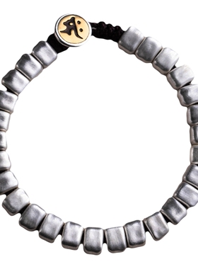 高级感古法银手链叠戴百搭