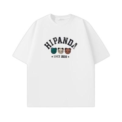 Hi Panda男t恤夏季短袖男款爆款2025新款舒适潮牌纯棉宽松短袖T恤