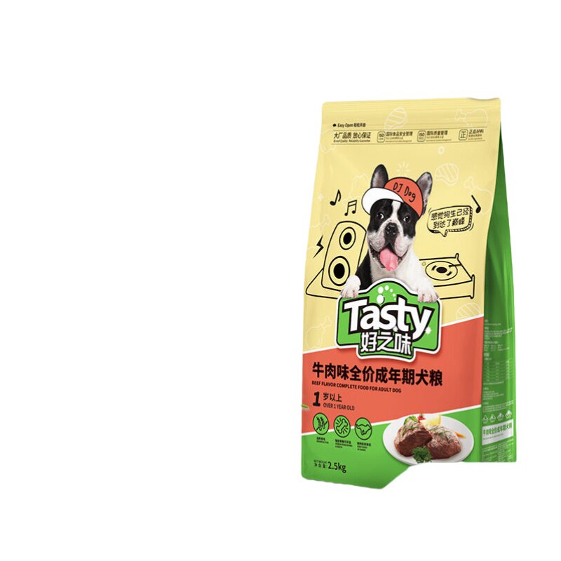 诺瑞好之味牛肉味成犬粮 奶香味幼犬粮 金毛泰迪成年期狗粮2.5kg