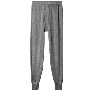 浪莎纯棉男士秋裤春秋季全棉毛裤薄款打底衬裤线裤宽松保暖裤男款