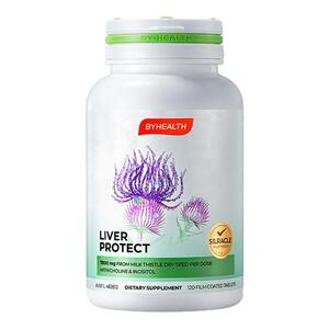BYHEALTH奶蓟草护肝片水飞蓟解酒醒肝片夜肝片肝养旗舰店原装进口