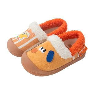 kidsing可迪星宝宝棉拖鞋秋冬男女小童儿童室内居家软底防滑童鞋