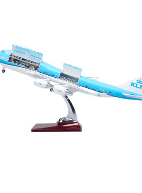 荷兰航空747飞机模型可开舱盖
