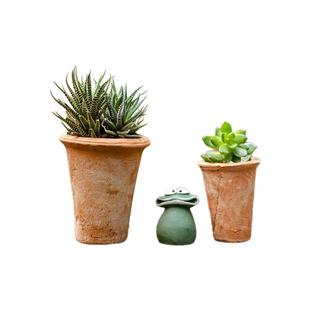 红陶花盆多肉陶盆陶土粗陶透气土陶瓦盆小号陶瓷花盆仿烂根吸水盆