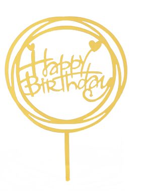 亚克力蛋糕装饰生日快乐