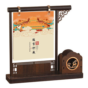 木质台历定制2026年创意可爱桌面记事本木制笔筒办公简约小清新2025计划本式摆件月历印刷定做广告位LOGO日历