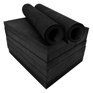 38度黑色EVA泡棉板无胶泡沫板海绵垫高回弹片材防撞减震地板缓冲棉高密度环保eva包装材料卷材现货可定制形状