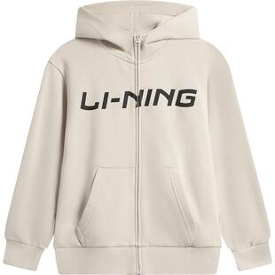 商场同款|李宁儿童连帽卫衣男女大童男孩新款春季毛圈针织童装