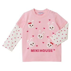 卡通刺绣长袖T恤mikihouse