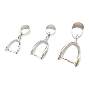 挂坠光面瓜子扣  DIY扣吊坠扣银饰夹扣玉器搭扣手链项链配件配饰