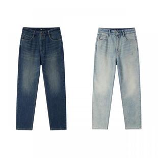 森柔牛仔|商场同款森马牛仔裤男加绒直筒裤2024冬季新款复古长裤