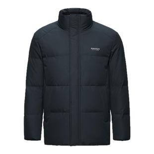 HLA/海澜之家轻商务时尚系列羽绒服秋冬保暖鸭绒立领黑色外套男