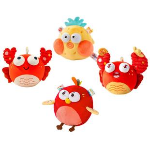 jollybaby音乐螃蟹跳跳球儿童玩具复读唱歌学爬安抚玩具情绪小鸟