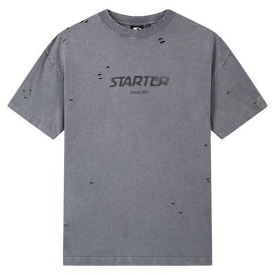 STARTER短袖T恤2025夏季新款做旧美式复古夏季宽松百搭情侣上衣