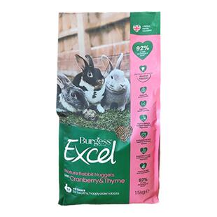 现货 布格斯老年兔粮1.5KG蔓越莓和百里香成兔粮主粮兔饲料
