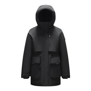 森马中国国家地理系列极寒90鹅绒羽绒服女中长款七防保暖户外外套