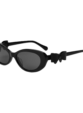 【79】辛芷蕾同款新款蝴蝶结猫眼墨镜女高级感防紫外线遮阳太阳镜