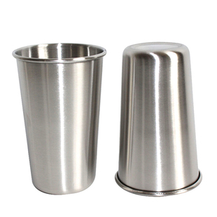 不锈钢水杯304食品级儿童幼儿园小杯子酒杯啤酒杯防摔大杯子定制