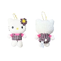 Dark Red Plaid Vest Kitty