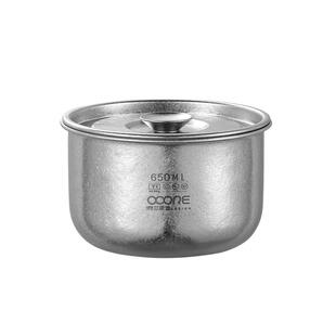 纯钛蒸蛋碗家用辅食碗带盖炖盅蒸米饭抗菌儿童碗户外露营蒸煮汤碗