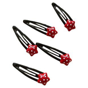 女童刘海碎发夹儿童头饰发卡小女孩红色BB夹宝宝发饰头饰侧边夹子