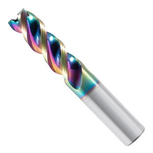 60度3刃铝用钨钢铣刀七彩高光专用加长铣刀cnc硬质合金涂层立铣刀