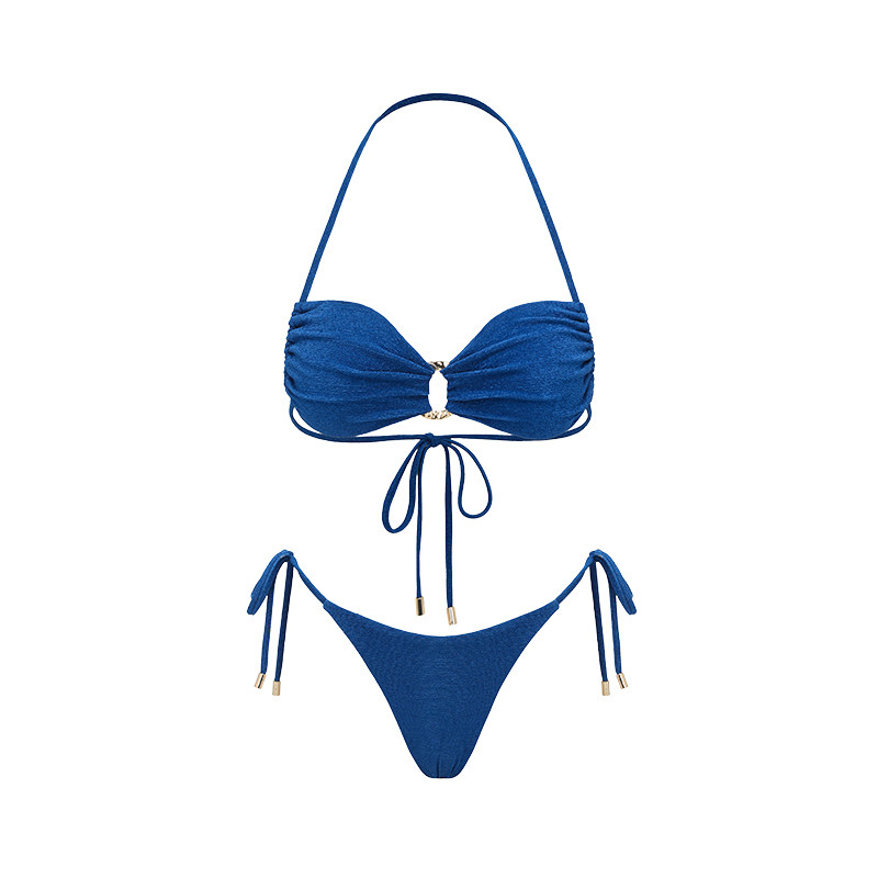 Yukari swim旗舰店 女士分体泳衣泡温泉性感比基尼裹裙防走光热辣
