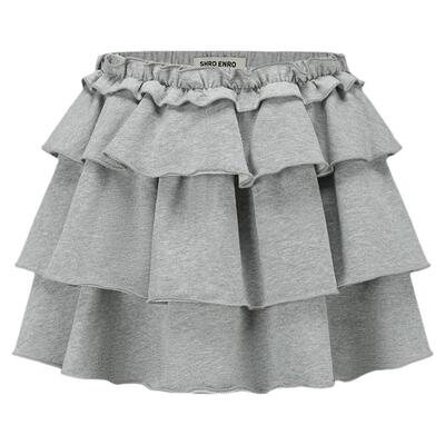 SHROENRO木耳边多层蛋糕裙短款