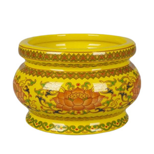 大号香炉 家用室内陶瓷供奉堂前线香炉居室檀香心经插香炉莲花炉