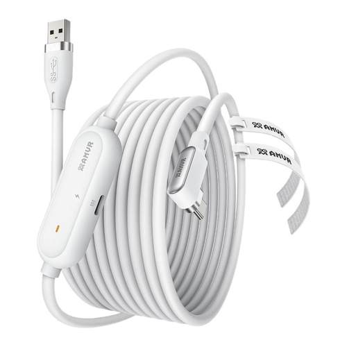 quest3/2续航充电数据线PICO 4 Ultra/PICO 4 PRO/pico 4 VR link弯头usb3.2gen1串流线5米