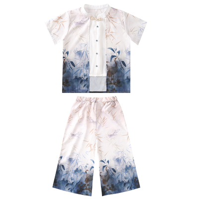 儿童男童汉服女童国学中国风幼儿园唐装演出服国风表演中式开笔礼