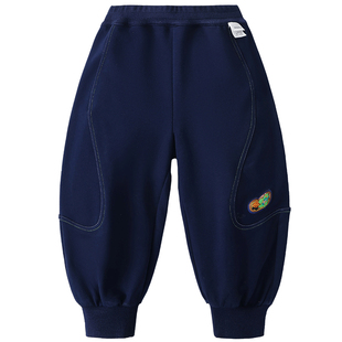 MQDmini儿童灯笼裤2026新款春季男童宽松休闲长裤女童束脚运动裤