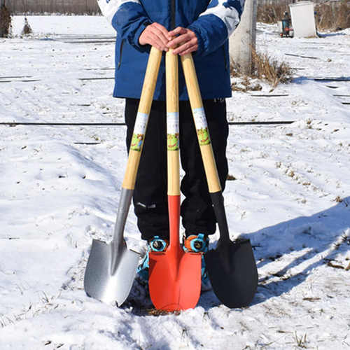 全钢加厚锰钢小尖铲木把小铲子锹雪铲挖土植树儿童铁锹种花沙工具
