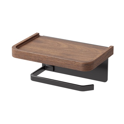 胡桃木卫生间厕纸盒抽卷纸架免打孔厕所纸巾盒壁挂式卫生纸置物架