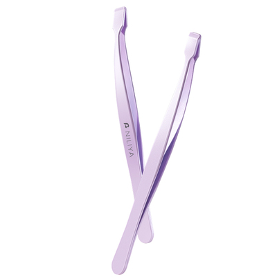 妮丽雅防粘胶专业下睫毛镊子工具